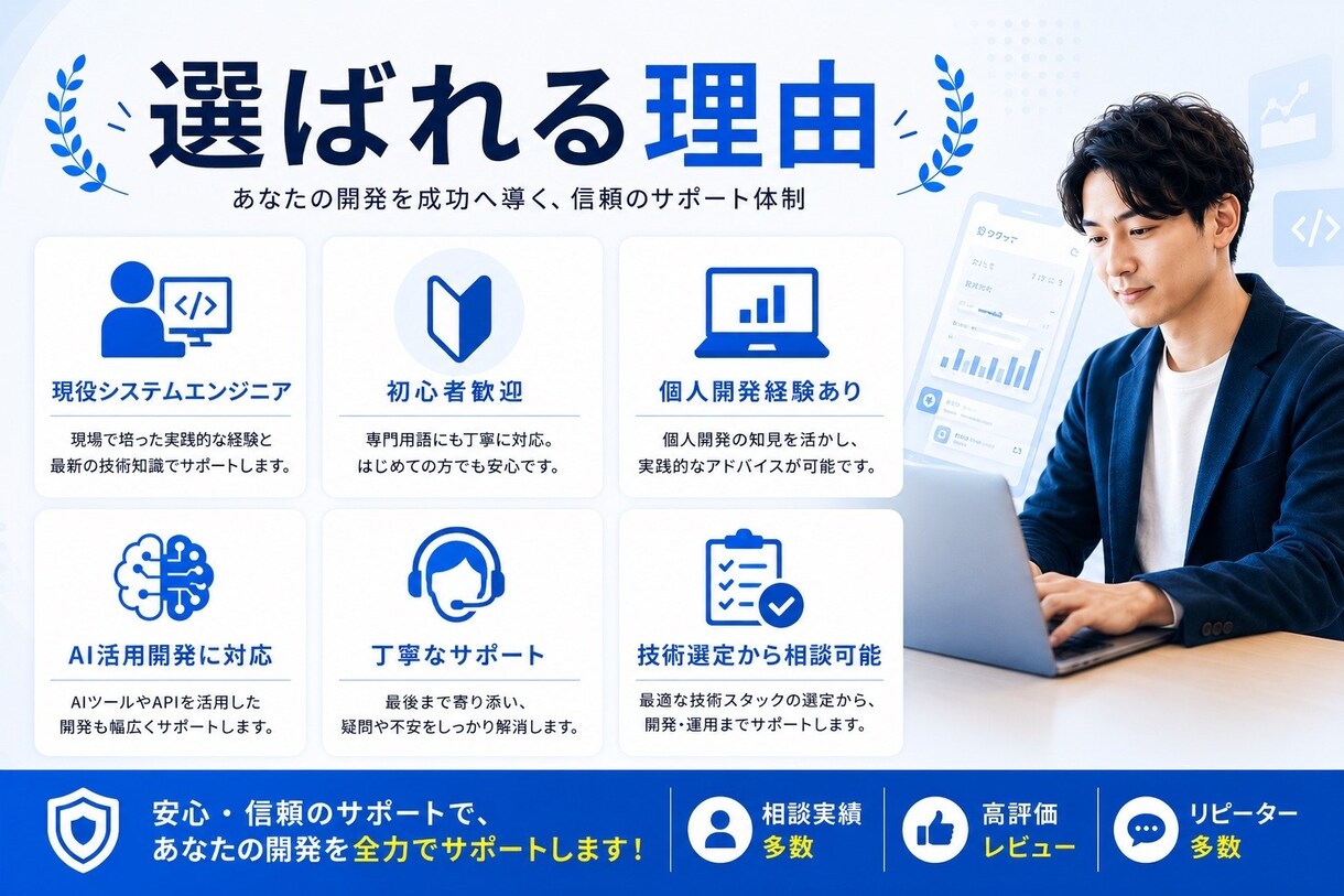 個人開発・アプリ開発の相談承ります AI時代の開発のお悩みを解決します イメージ6