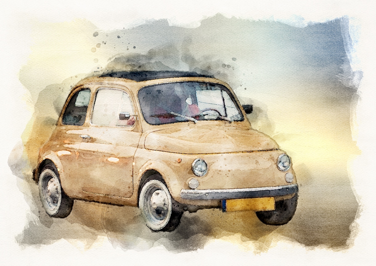 あなただけの「愛車イラスト」水彩風で制作します あなたの大切な愛車を世界に一つの水彩アートにしませんか？ イメージ1