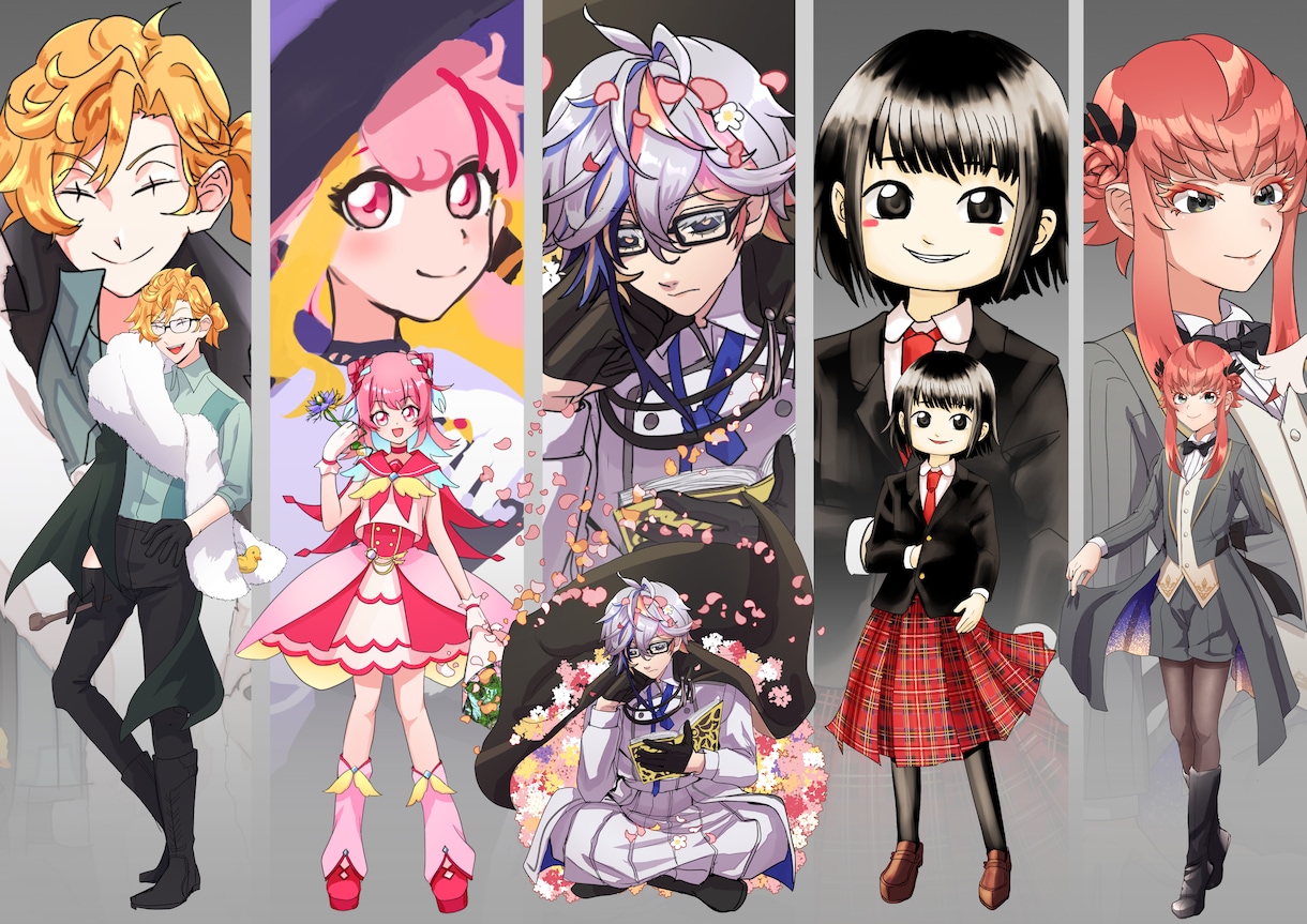 ご希望の雰囲気に合わせた立ち絵制作いたします 納期最短3日◆絵柄対応可能です。 イメージ2