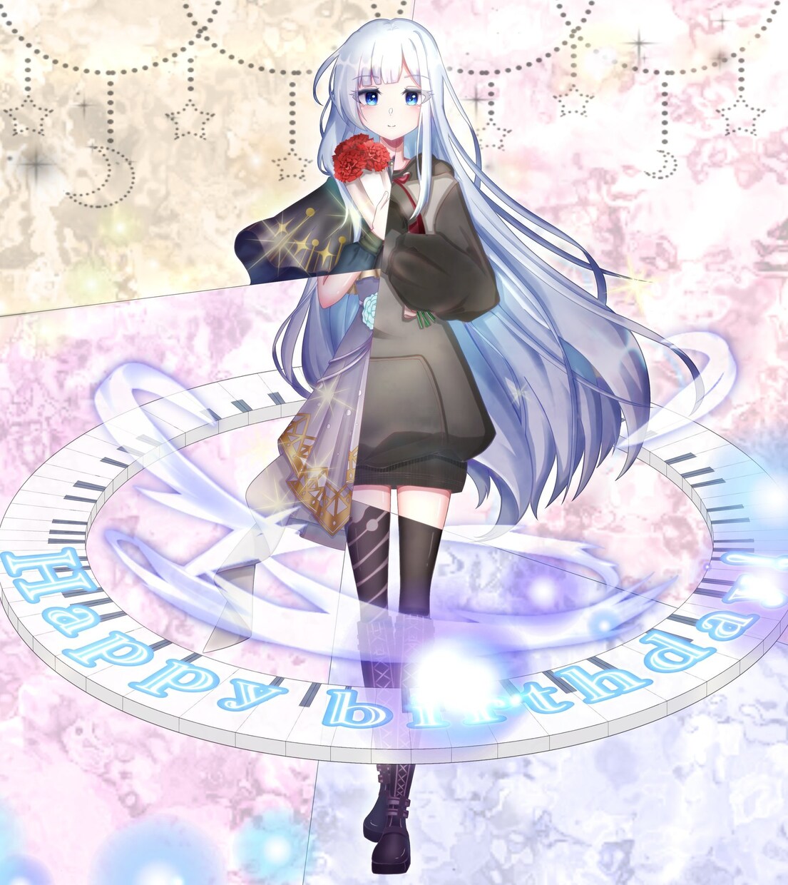 女の子のキャラクターイラストを描きます キラキラした透明感が得意です！寒色系はお任せください！ イメージ7