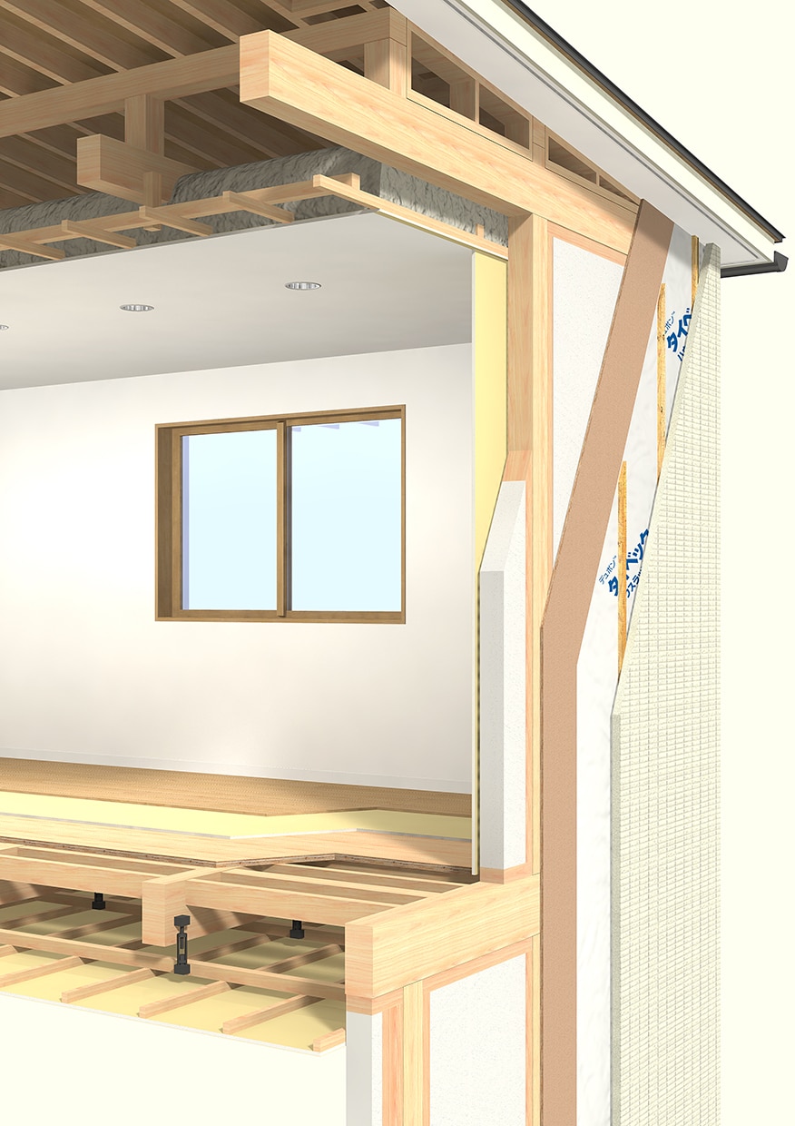 住宅の仕様が伝わる断面パース制作します 1級建築士の知識で建物の仕様を見える化 イメージ2