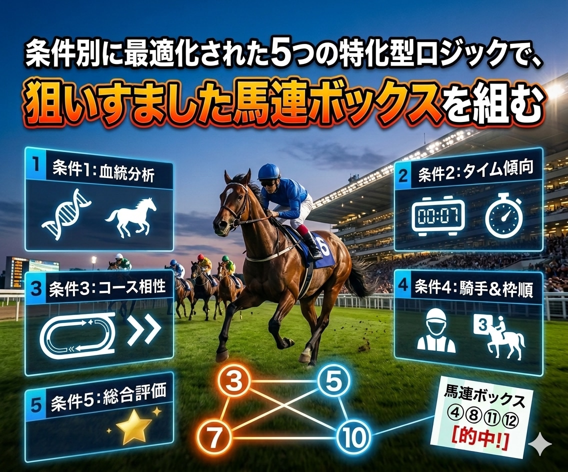 直前の迷いを排除する「馬連ボックス選定術」教えます 回収率と的中率の黄金比！完全無裁量の馬連均等掛けノウハウ イメージ3