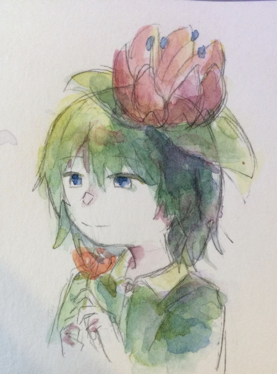 アナログのアイコン描きます 最短1日！一色をベースに水彩で人物を描きます♪ イメージ4