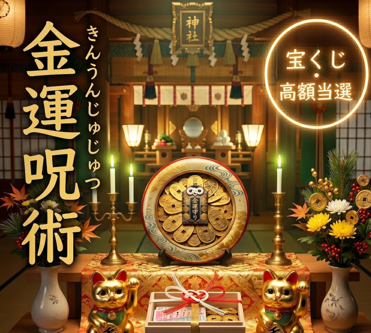 宝くじ当選呪術☆高額当選特価で金運を導きます 宝くじ運急向上↑金運を高め、財を引き寄せる金運呪術 イメージ1