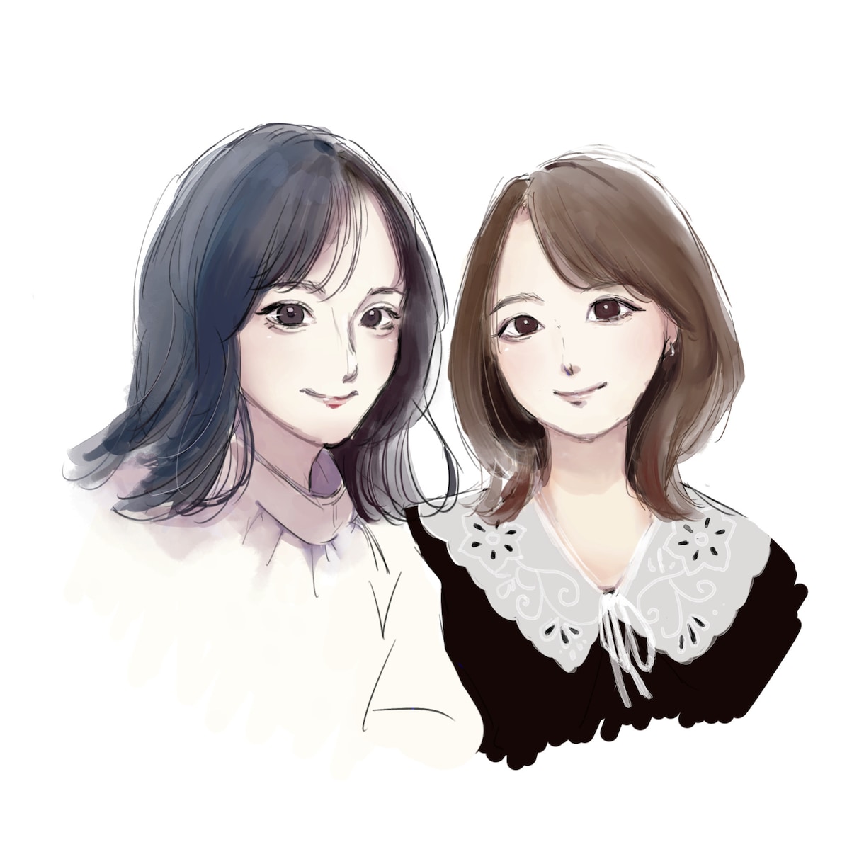実写寄りキャラ/似顔絵描きます 雰囲気重視！TRPGの立ち絵や結婚式・記念日の贈り物に！ イメージ2