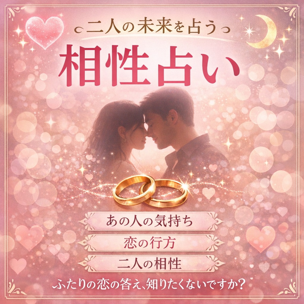 相性占いの決定版❤︎彼との相性・本音を鑑定します 恋愛だけでなく算命学×タロットで相性の全てを承ります イメージ1