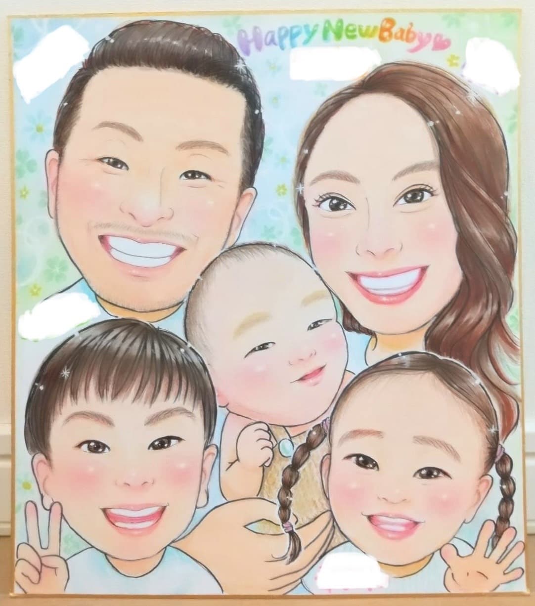 明るく優しい雰囲気の似顔絵を手描きいたします 水彩絵の具や色鉛筆でリアルかつ可愛らしいくお描きします イメージ7