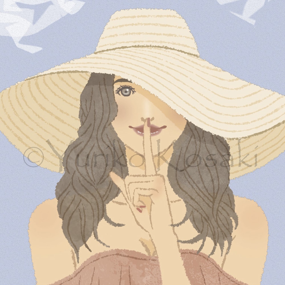 マット感のあるお洒落イラストを描きます ドライブラシタッチの大人可愛い女性アイコンを求めている方へ イメージ3