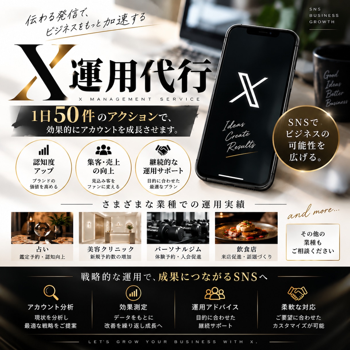 Xの運用代行を致します 【フォロー・いいね】を、50件/1日致します イメージ1