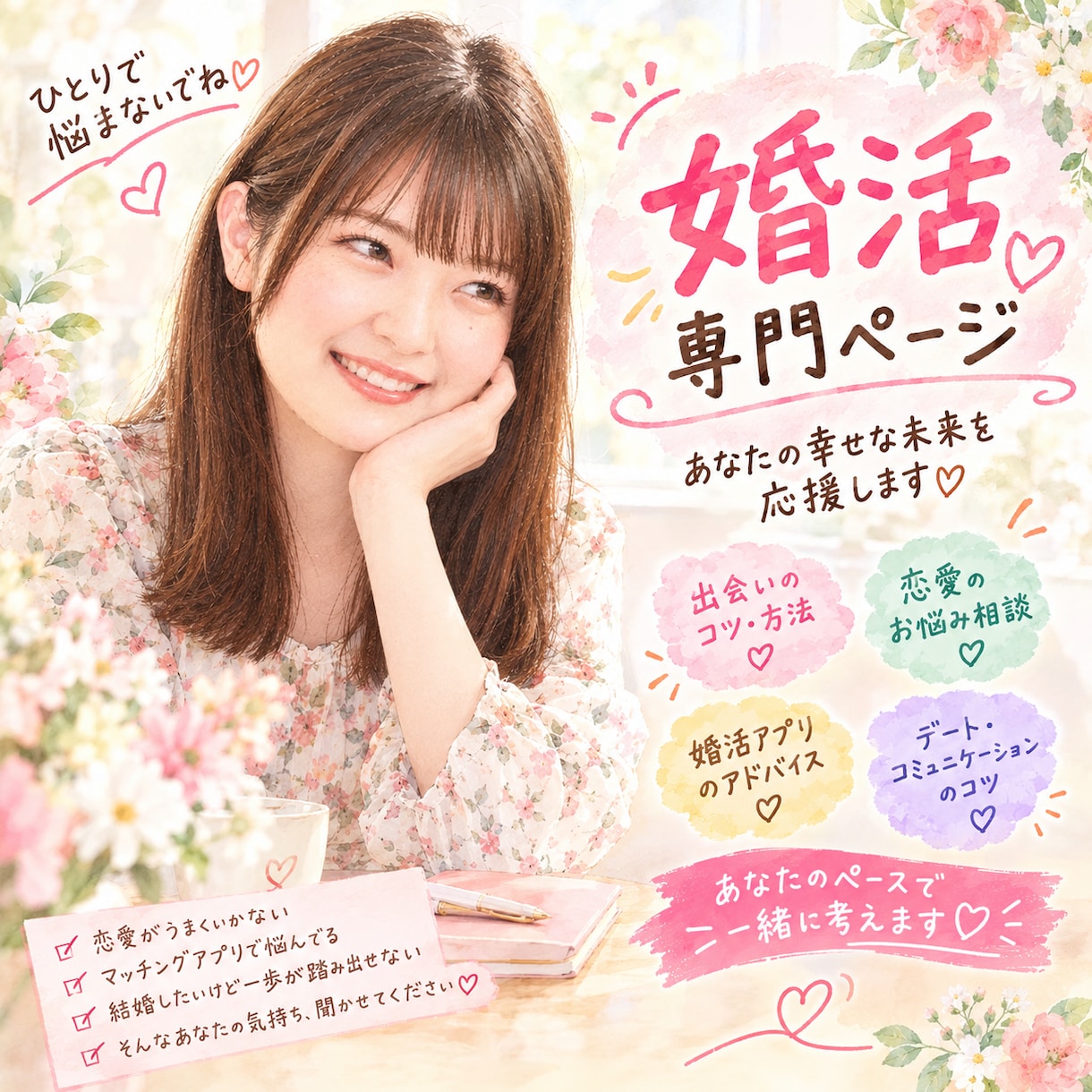 1年以内の結婚を目指す方へ♡一緒に作戦会議します アプリ婚をした私が、何でも聞きます♡お任せください♪ イメージ2