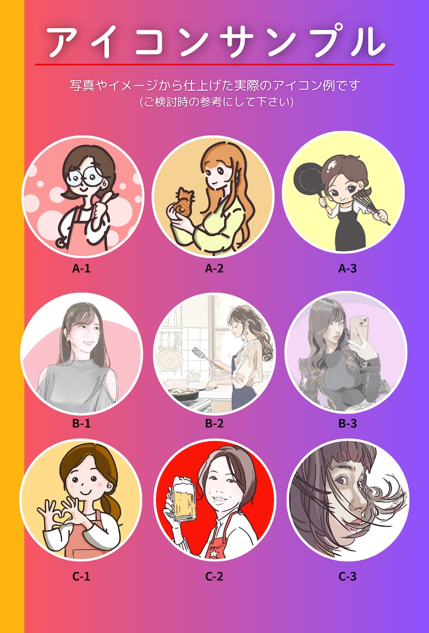 アナタが伝わる【SNS用】アイコンお描きします SNS発信者の強い味方になるアイコンおまかせください！ イメージ3