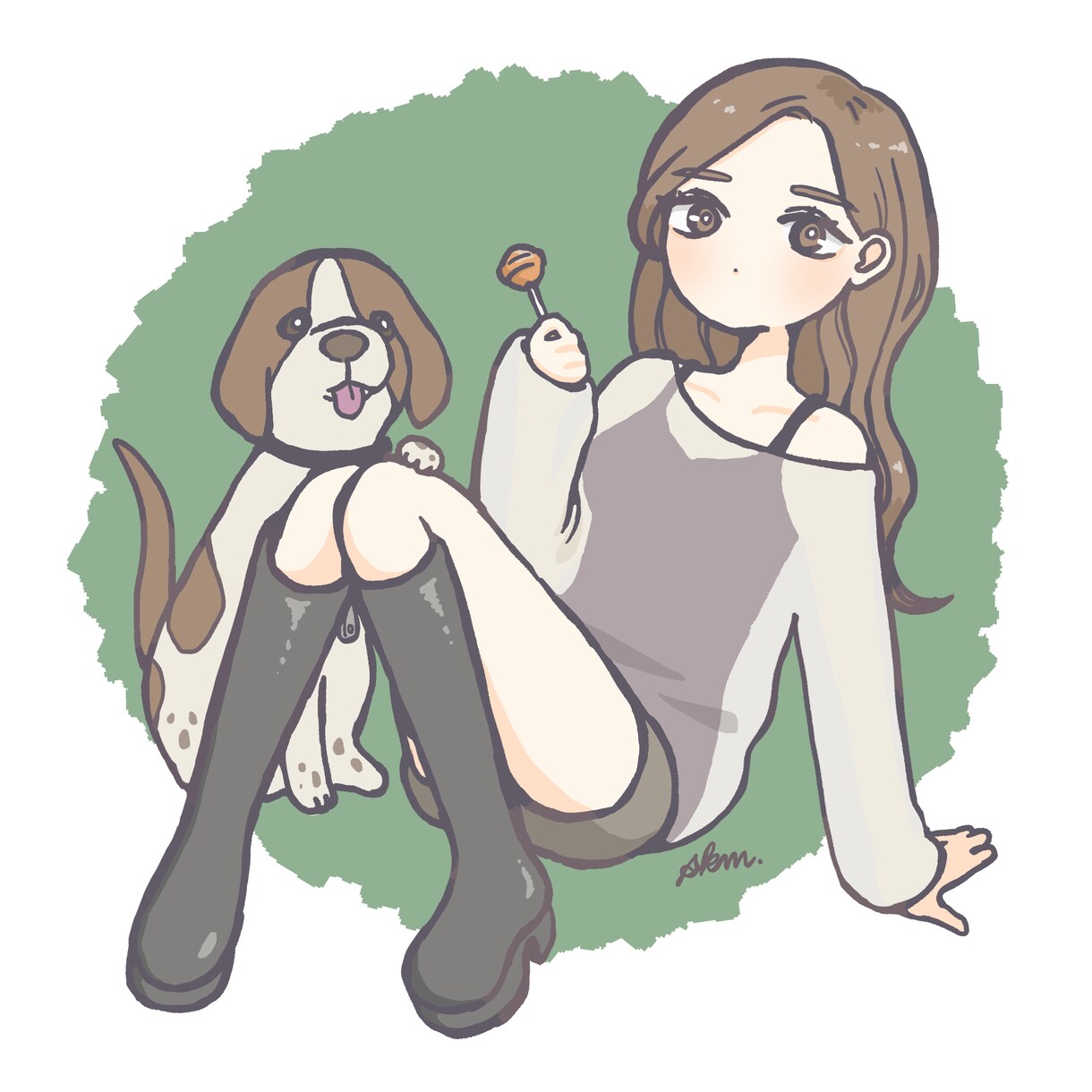 全身イラストを描きます ポップでゆるく淡いイラストを描きます！ イメージ1