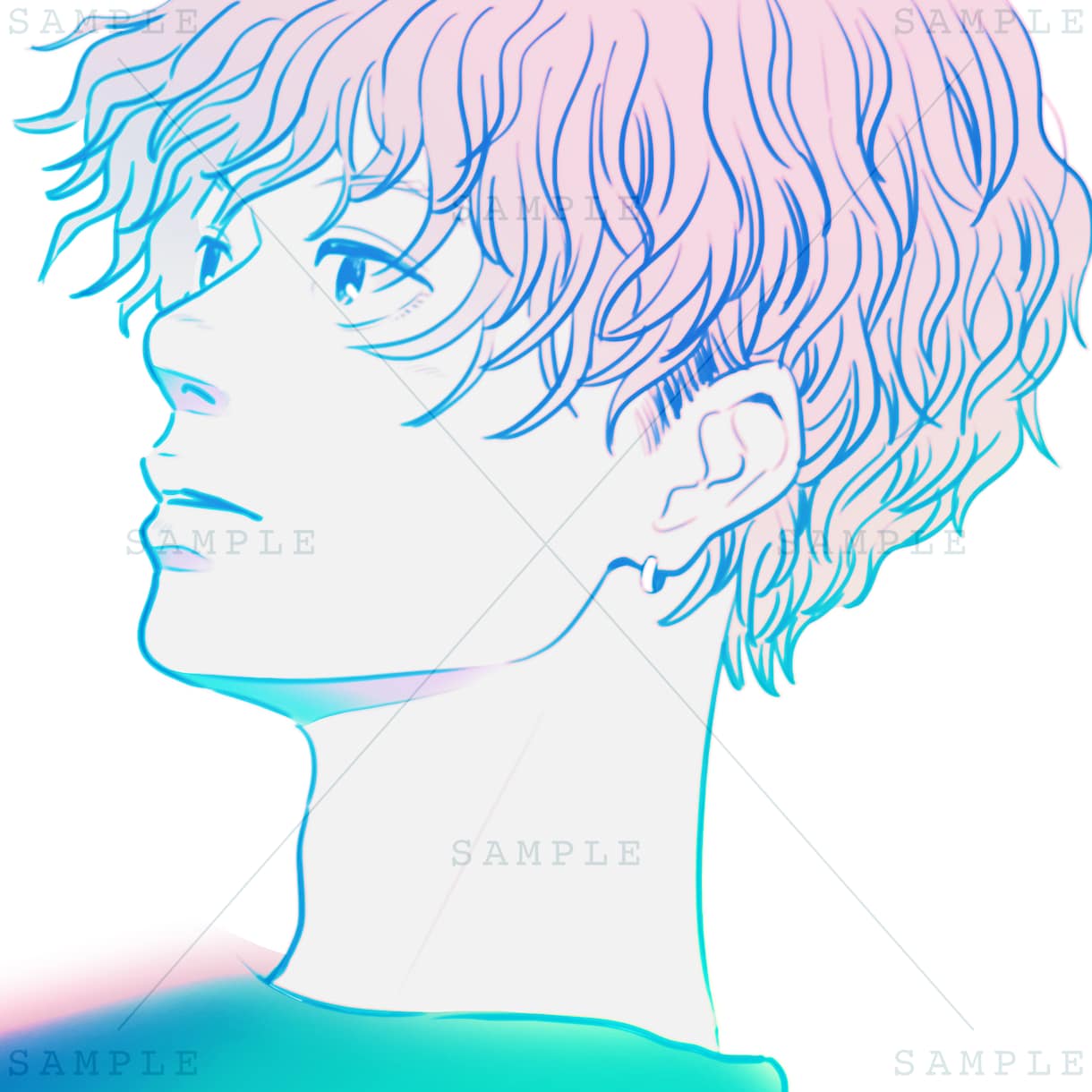 アンニュイ×クールな人物イラストを描きます アイコン・似顔絵・表紙用等お気軽にご相談ください＾＾ イメージ2