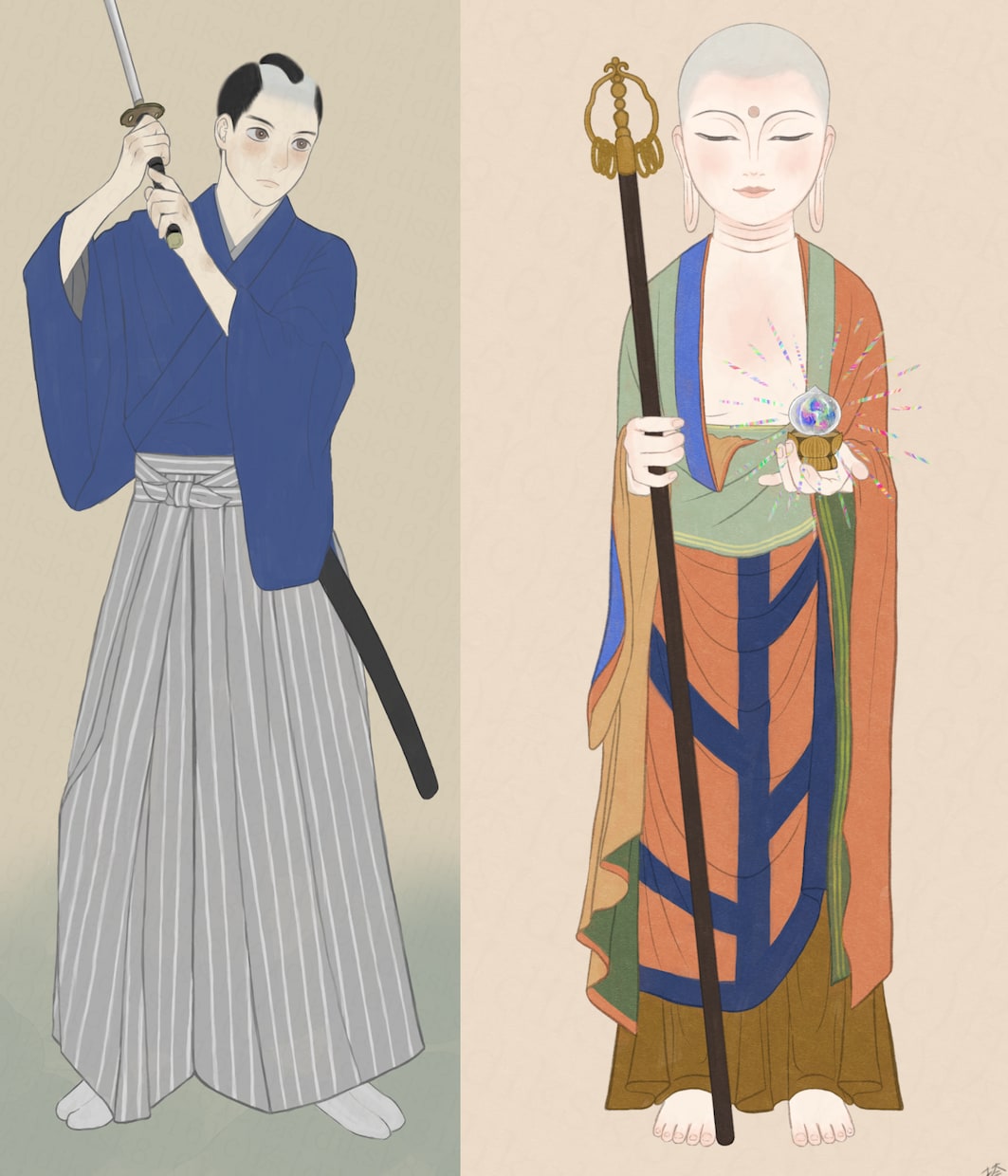 和風イラスト描きます 日本画風・手書き風で優しく、懐かしみのある絵 イメージ6