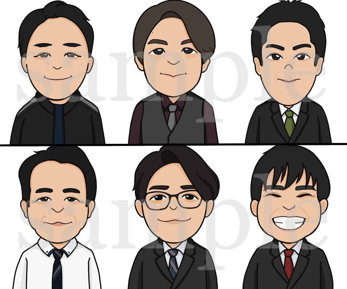 商用可◎愛嬌抜群・好印象なデフォルメ似顔絵描きます あなたをかわいくキャラクター化★スタッフ紹介やSNSに便利！ イメージ7