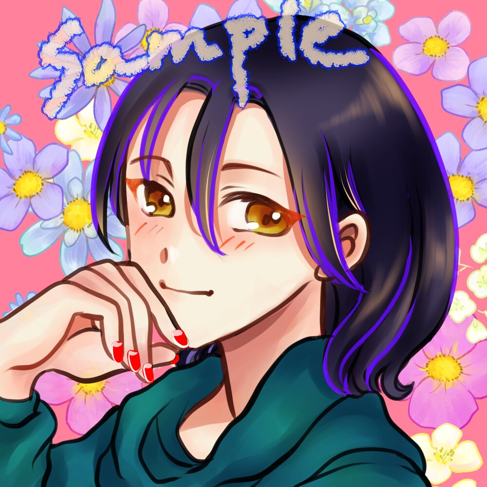 納期早め！可愛いアイコンイラスト制作します 綺麗な背景無料！背景無し版もおまけにお付けします♡♥ イメージ2