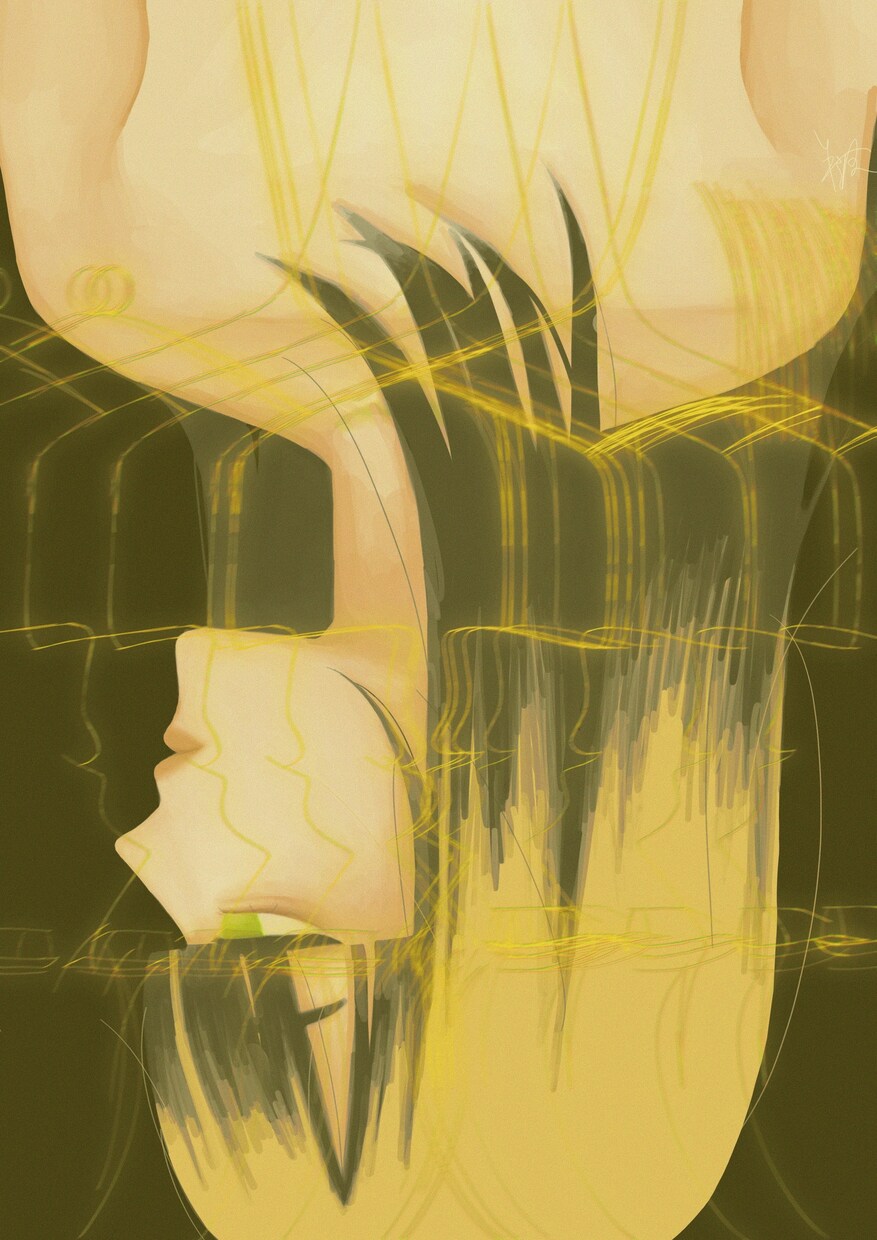 淡くて雰囲気のある一枚絵描きます 個性的なタッチの絵で目を惹く人物絵を求めている方へ イメージ6
