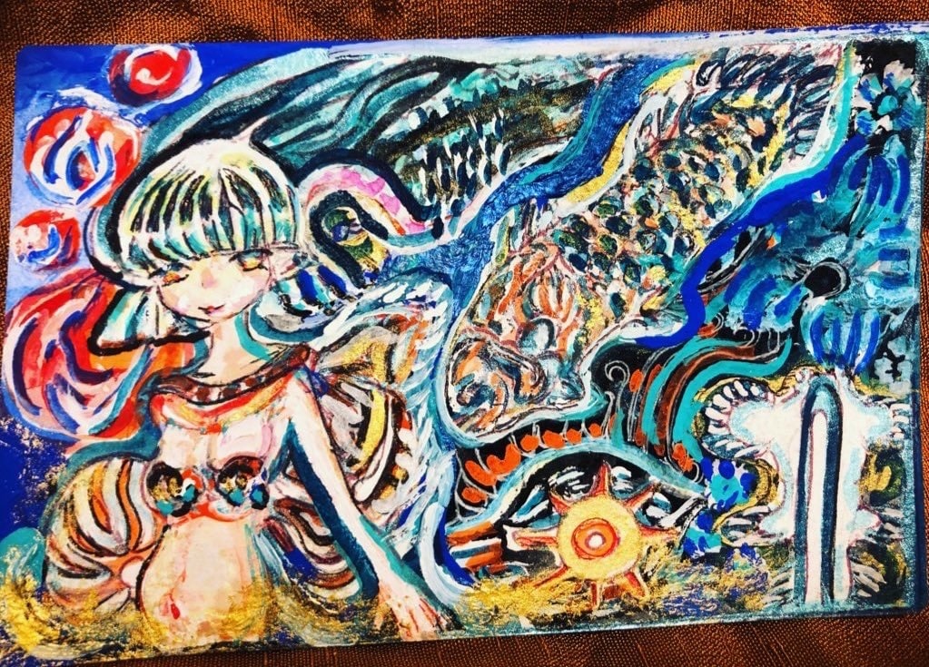 神秘的な世界観の水彩イラストをお描きします オリジナルオーダーメイド絵画をお求めやすいお値段で イメージ8