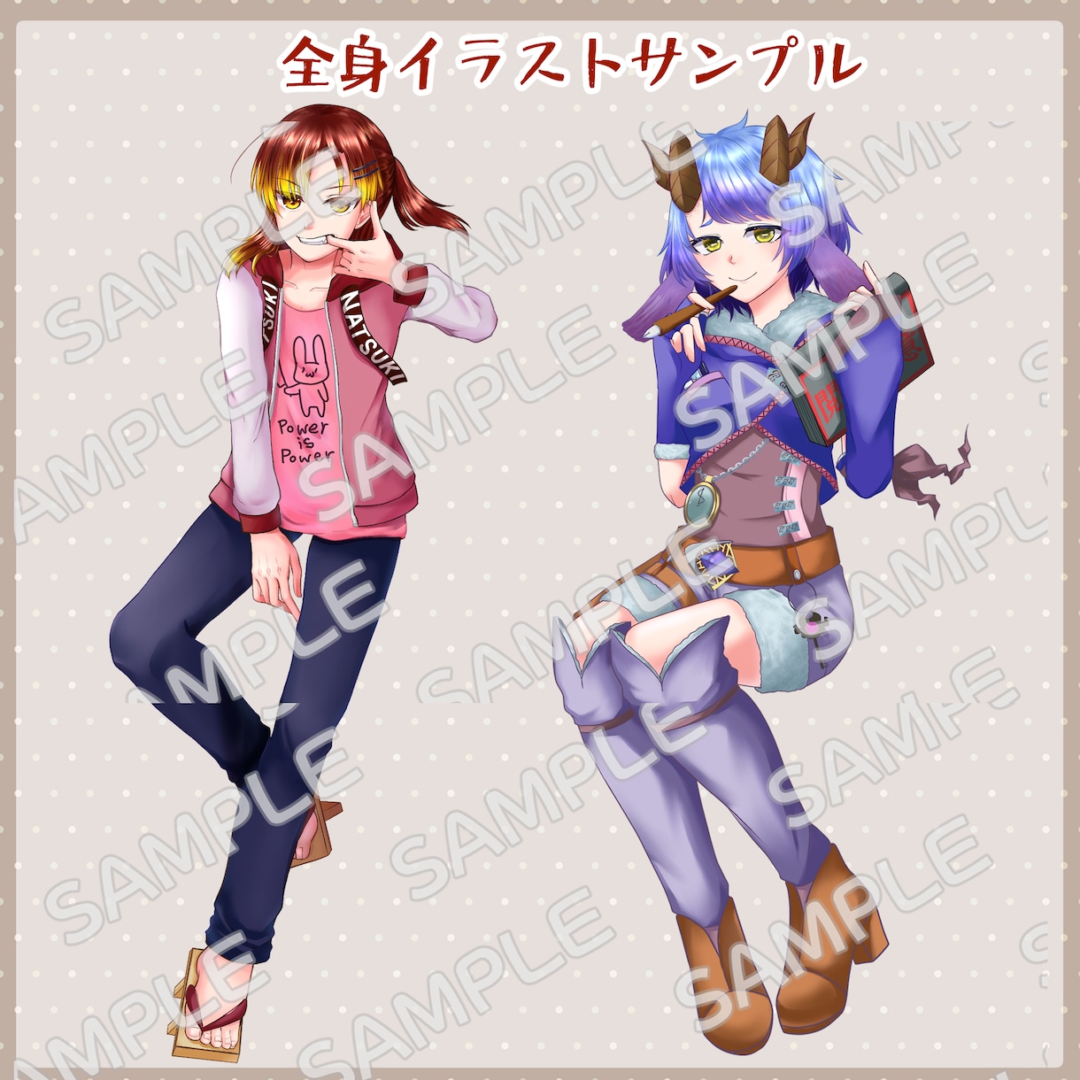 配信や動画におすすめ！サムネイルイラスト制作します サムネはもちろんSNSアイコンにもぴったり！贈り物としても◎ イメージ2