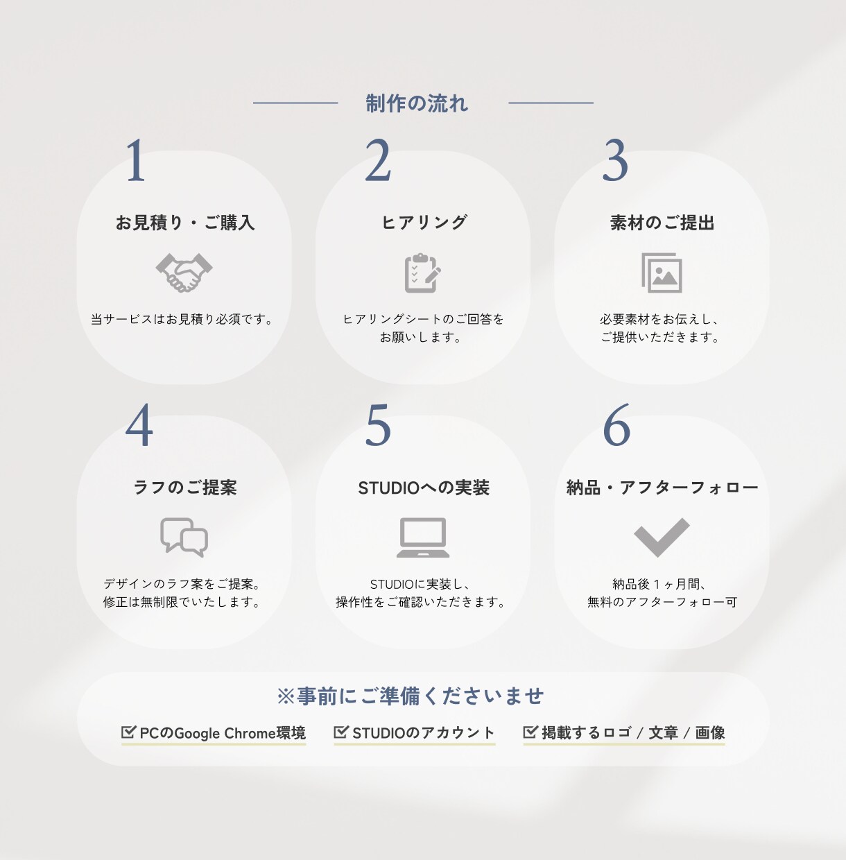 STUDIOでシンプルでおしゃれなHP制作します ＜ 元百貨店ショップ店長が作る「品のある」デザイン ＞ イメージ4