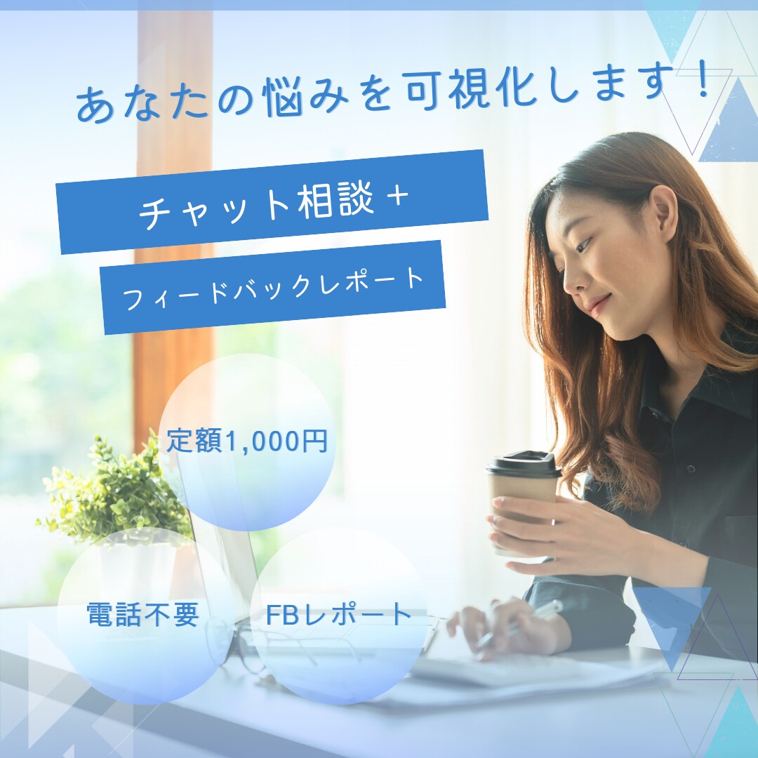 チャットで悩みを整理し書面でフィードバックします 話して終わりじゃない。形に残る悩み整理サービス イメージ1