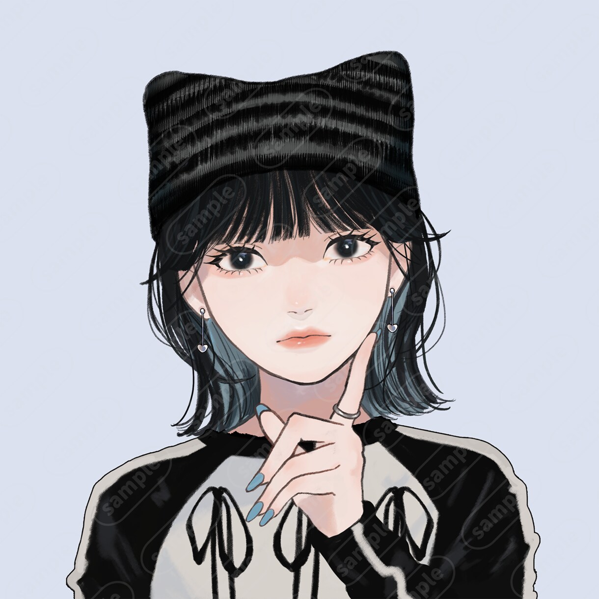 可愛らしい女の子アイコンを厚塗り風で制作いたします 少しリアルでかわいい女の子を描くのが得意です イメージ3