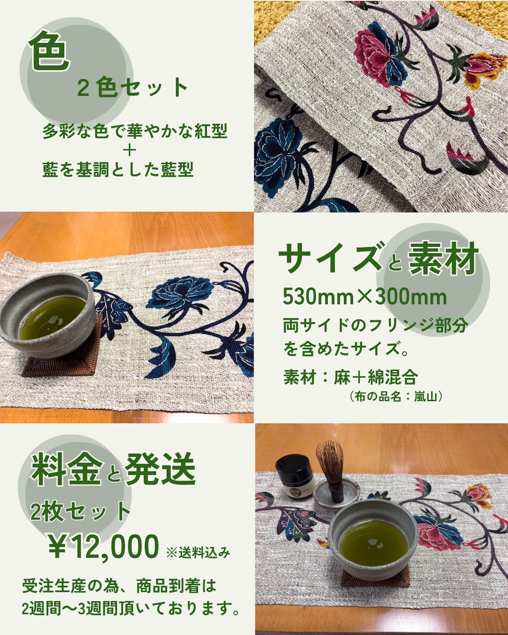 職人歴20年が染める紅型ランチョンマット制作します 伝統の美、職人の手仕事を生活の1コマに。 イメージ2