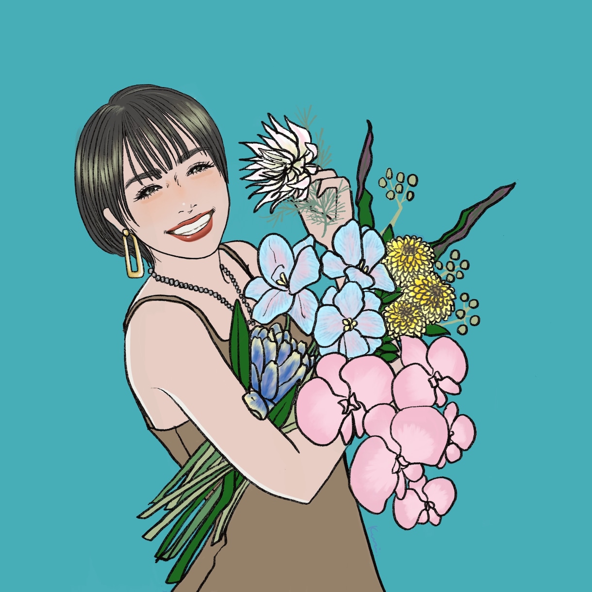 お洒落な雰囲気のアイコン描きます 配色が印象的なイラストでお洒落な雰囲気を出しませんか？ イメージ4