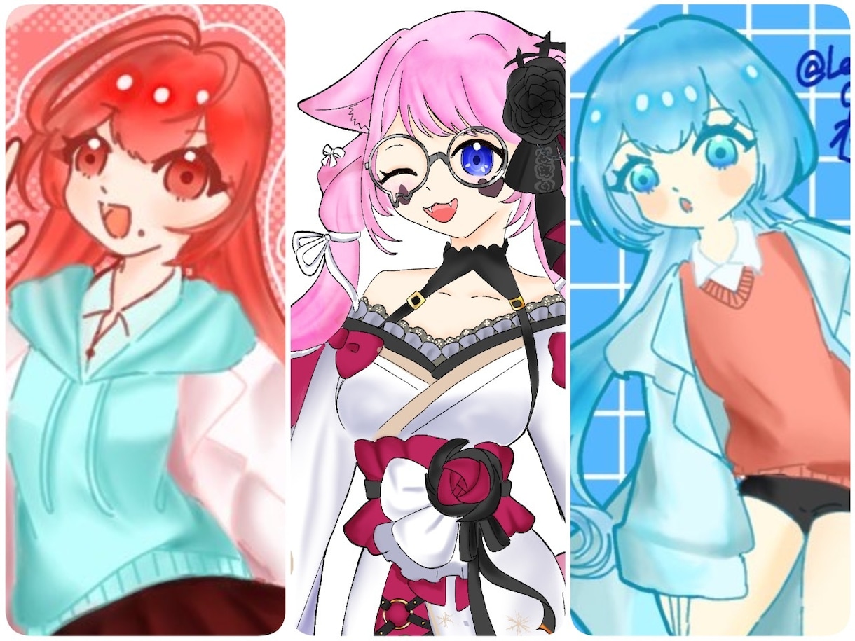 期間限定価格！ポップで愛らしい女の子描きます 鮮やかで可愛いイラストをご希望の方に思い描く形で提供します イメージ1