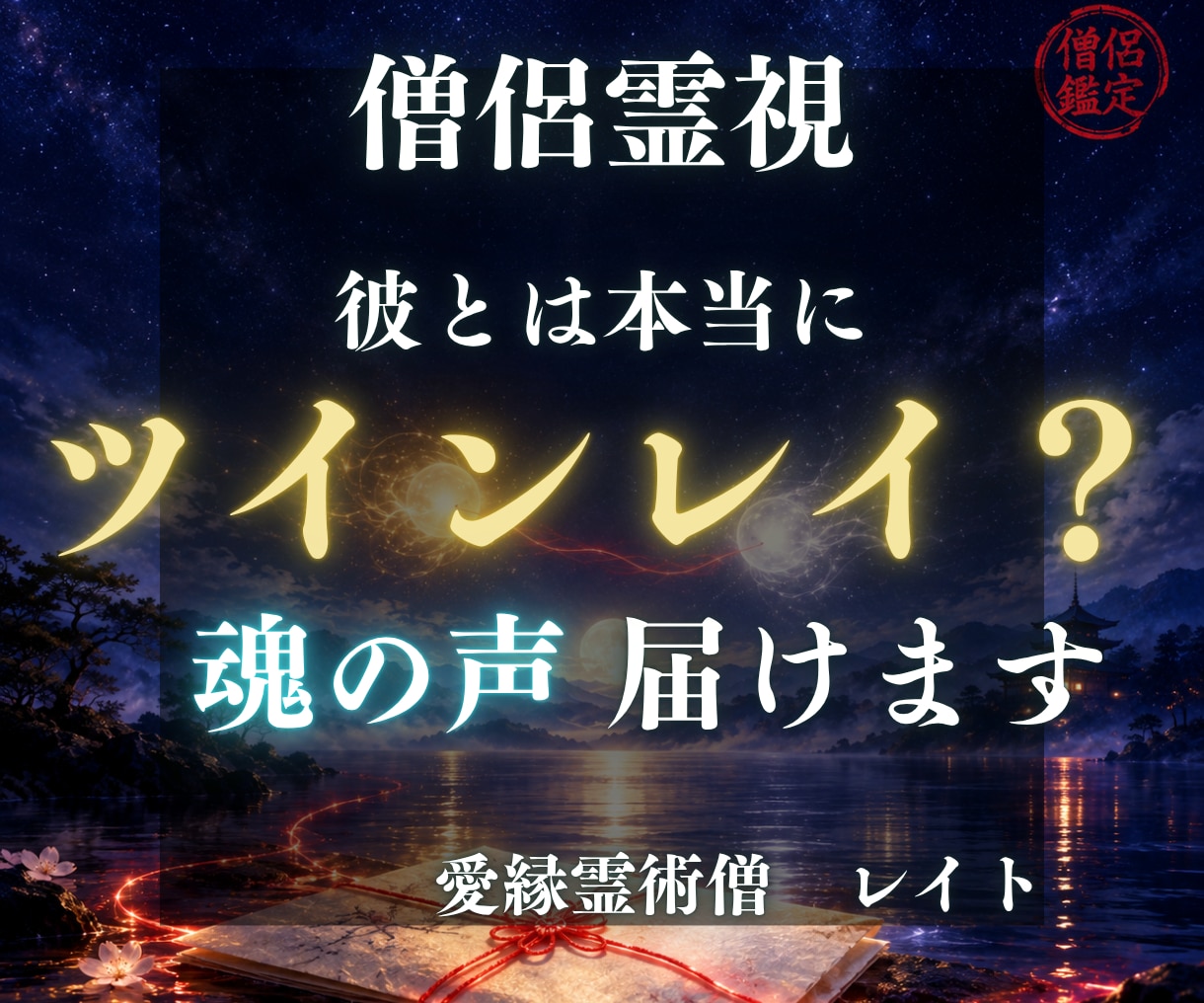 彼とはツインレイ?魂のつながりを霊視で視ます 彼の魂からの手紙も選べる、僧侶のツインレイ鑑定 イメージ1