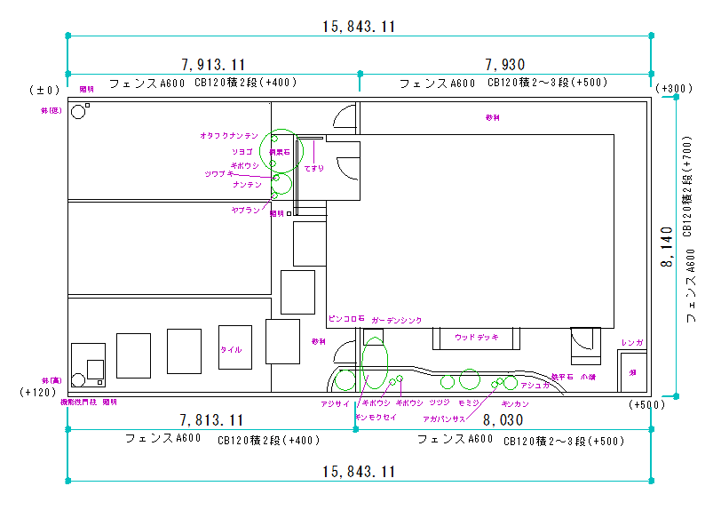 寸法入り詳細平面図(Jw cad)を作成します 正確な図面で円滑な施工！ムダのない資材購入にも役立ちます。 イメージ1