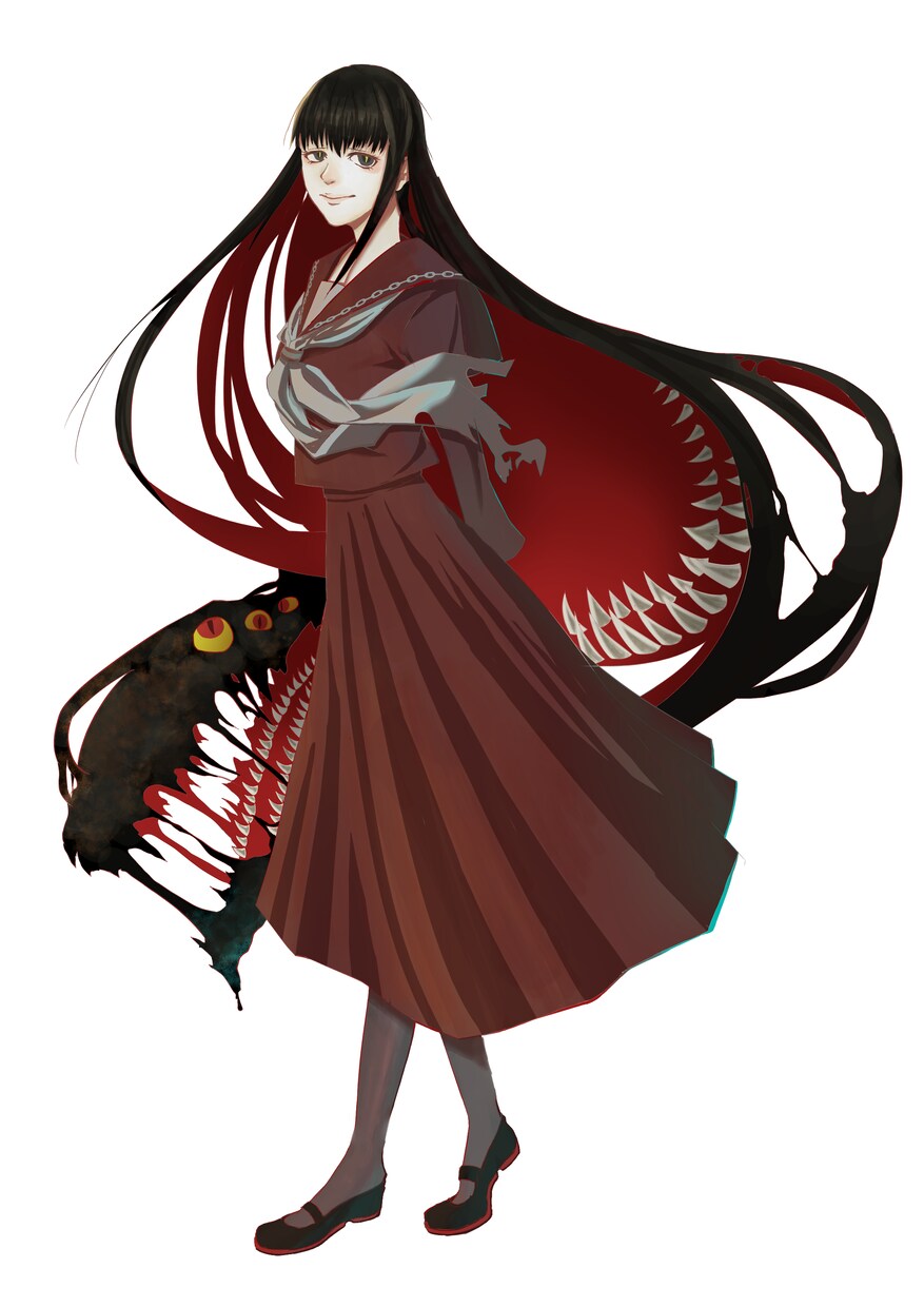 和風病みかわダークファンタジーイラスト描きます 封印された鬼、学校の怪談…妖しいダークファンタジー制作します イメージ2