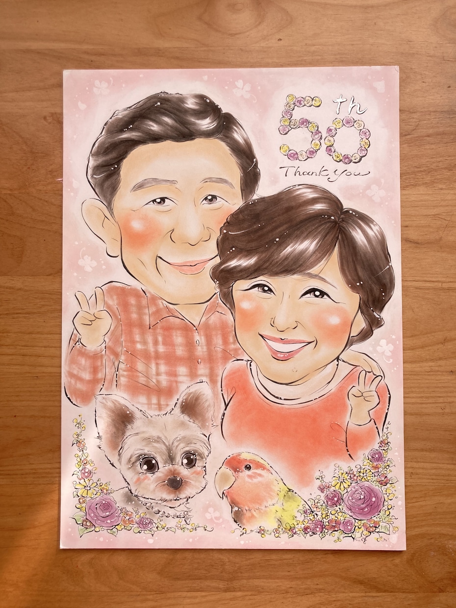 大切なワンちゃん猫ちゃんの似顔絵を描きます ★似ていて可愛らしい似顔絵を記念日に★ イメージ5