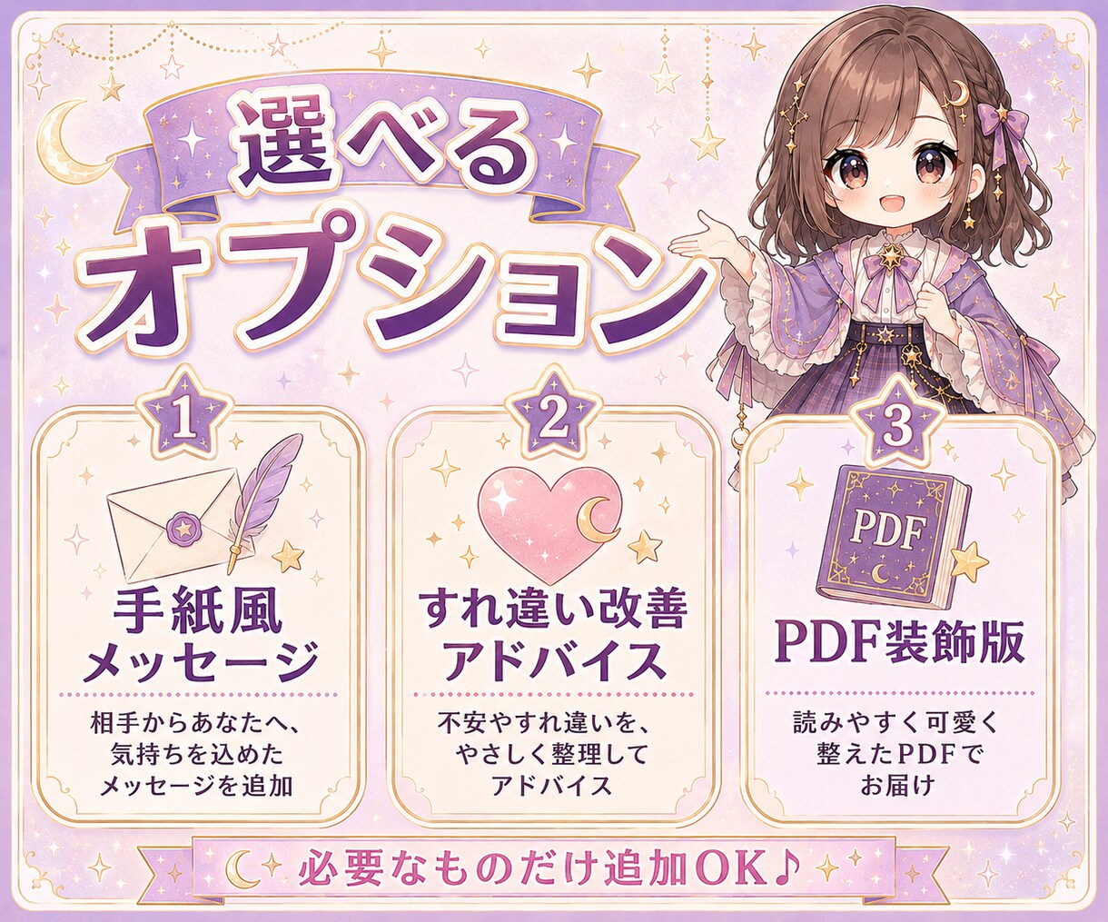 推しとの相性診断レター☆ふたりの距離感診ます ☆２次元も３次元も☆推しとの生年月日×キャラ設定で読む診断 イメージ3