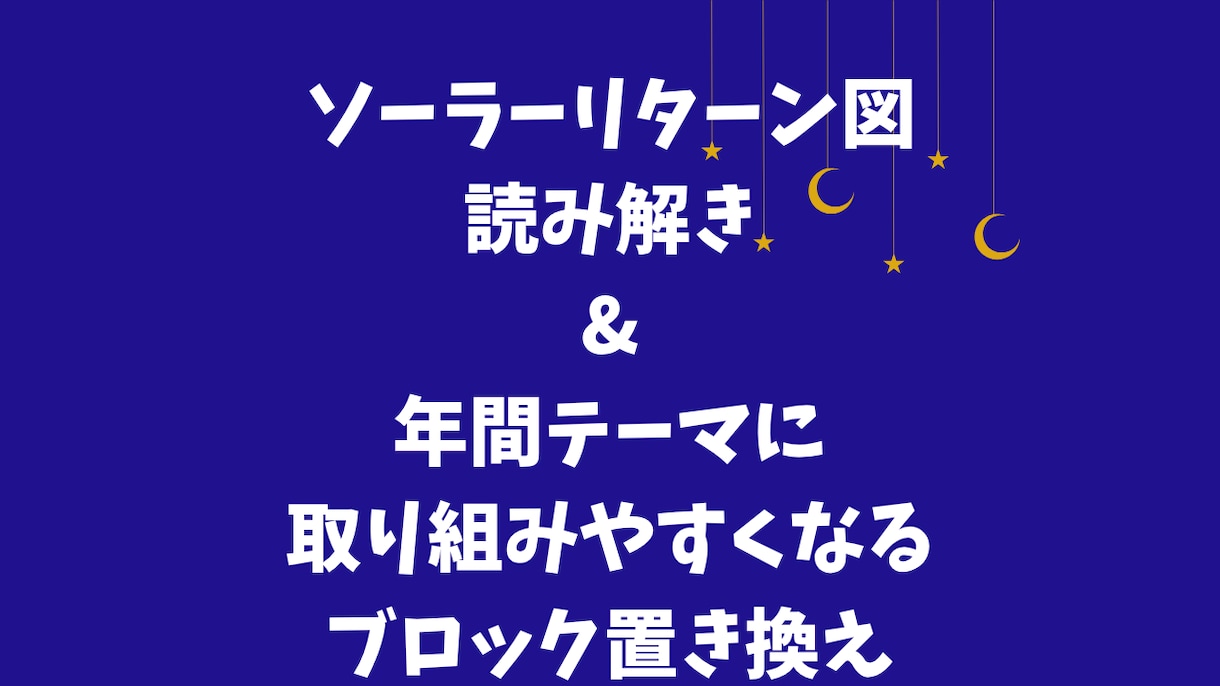 ソーラーリターン図で年間テーマ読み解きます 年間テーマに取り組みやすくするためのブロック置き換えもセット イメージ1