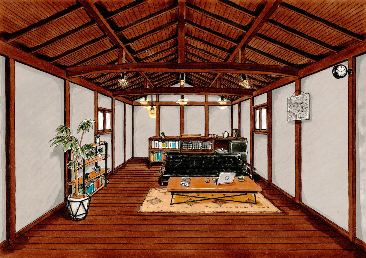 手書きの外観パースを描きます 検討用や商用に。住宅・店舗の完成イメージで分かりやすく表現 イメージ9