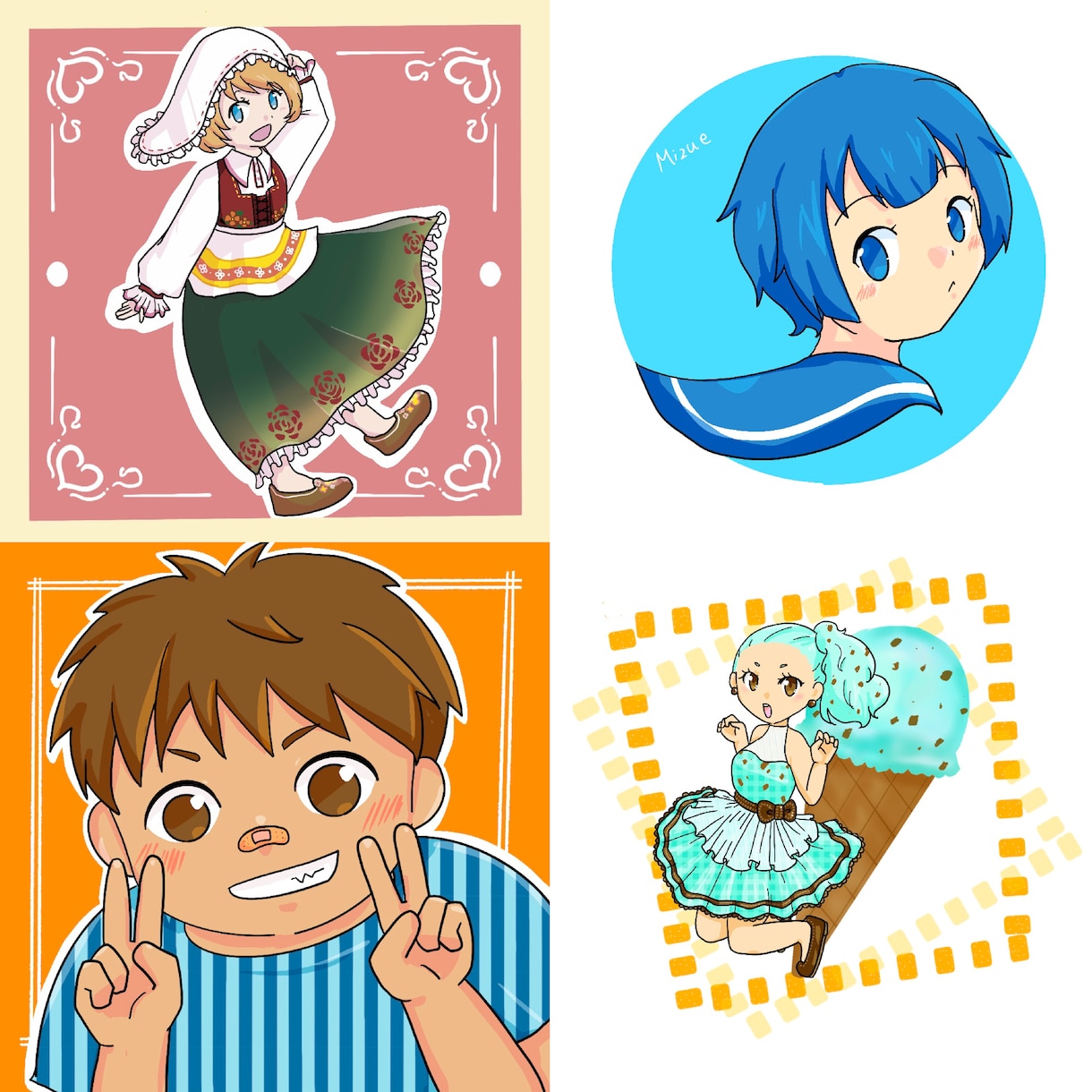 シンプルかわいいカラーイラスト描きます ブログなどに使いやすいフルカラーイラストをご提供します！ イメージ4
