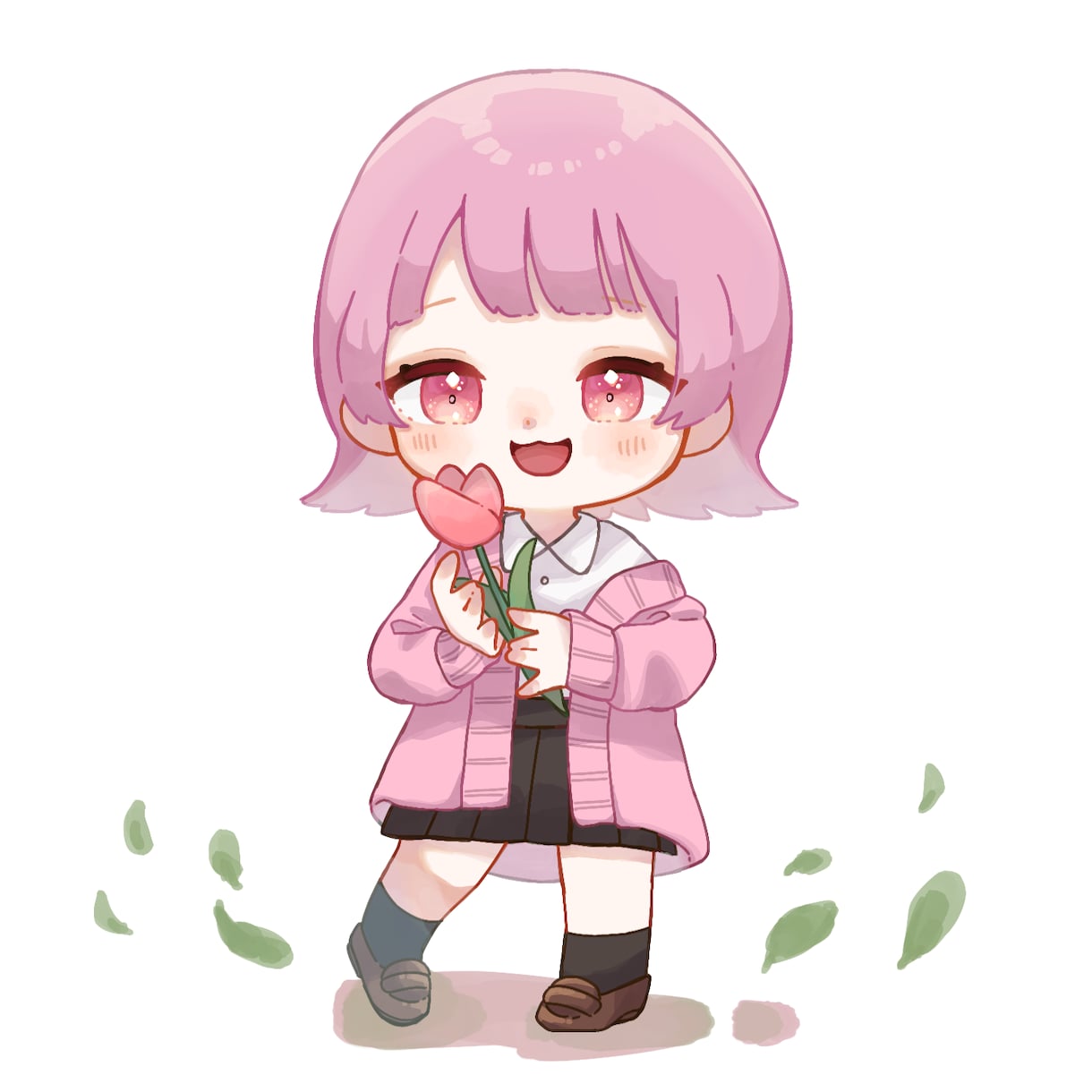 最短翌日納品✩可愛いミニキャラ描きます snsアイコン、グッズ、ゲーム用等に✩.*˚ イメージ3