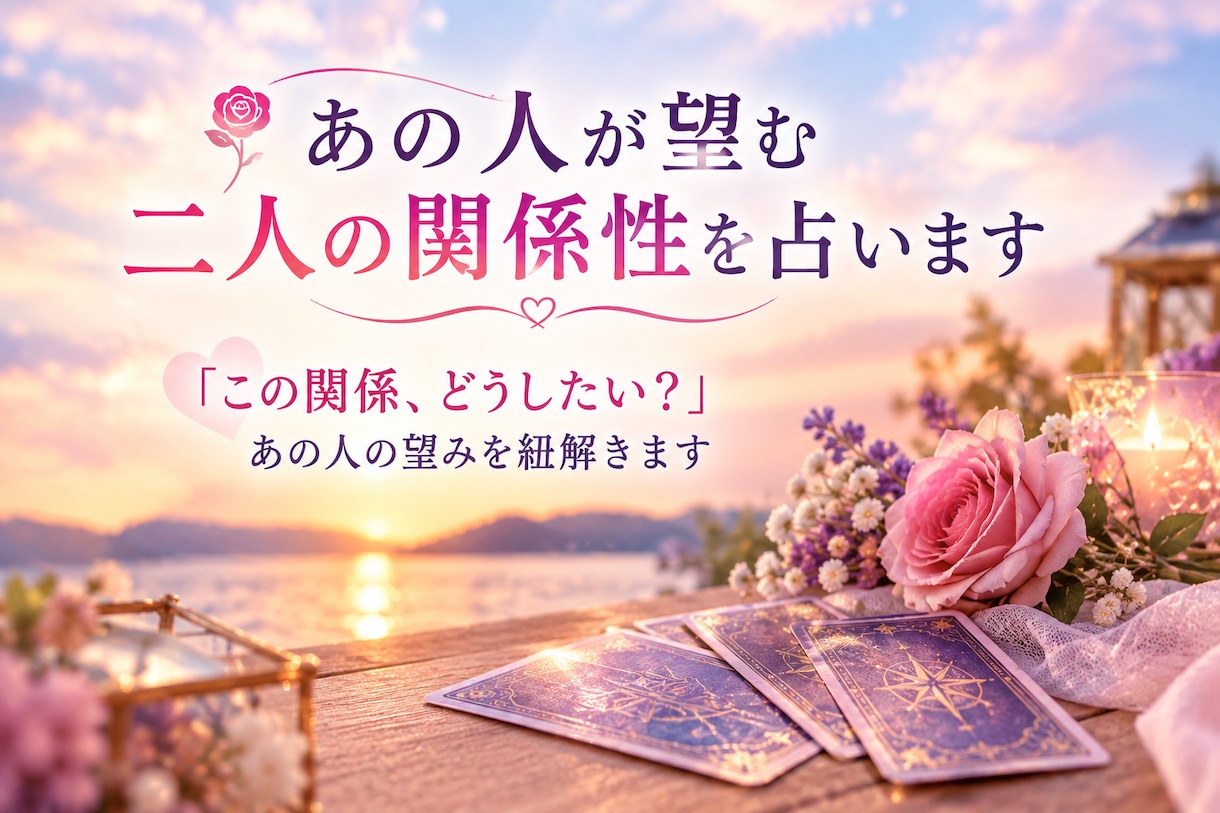 あの人が望む二人の関係を占います 「この関係、どうしたい？」あの人の望みを紐解きます イメージ1