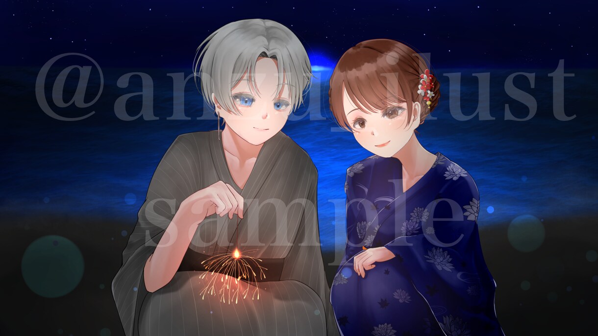歌ってみたや1枚絵などのイラストを描きます イメージに合わせたイラストを制作します。 イメージ1