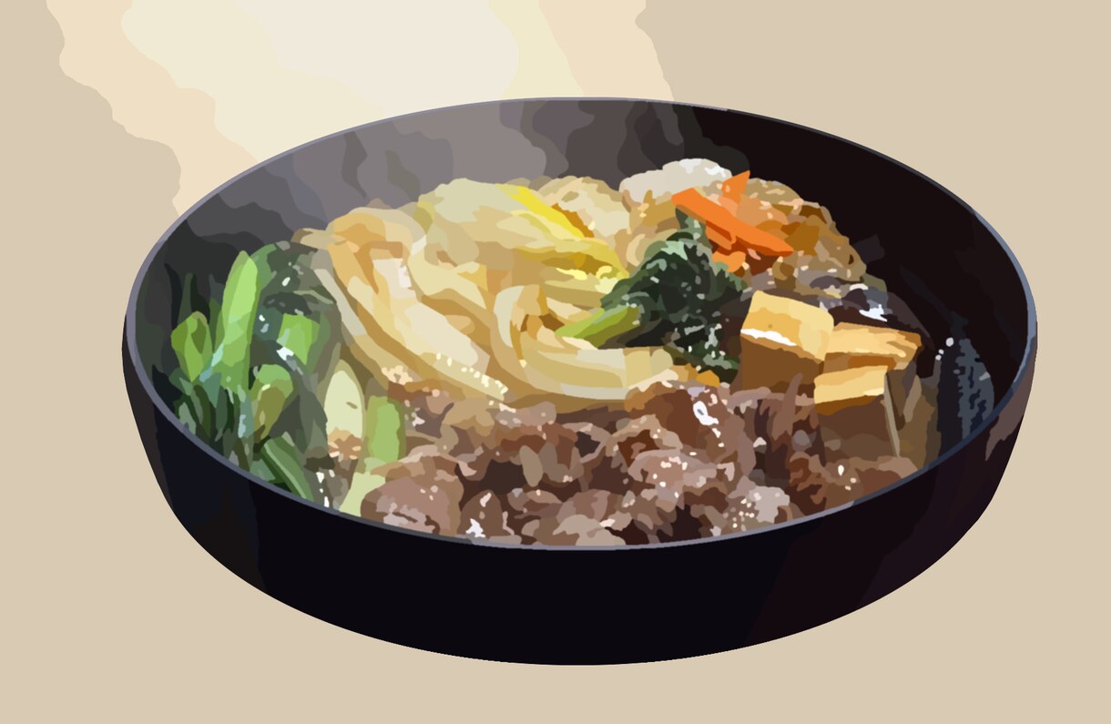 料理の写真を基に絵画風のイラストにします 料理をイラストにすると美味しそうに見えます イメージ5