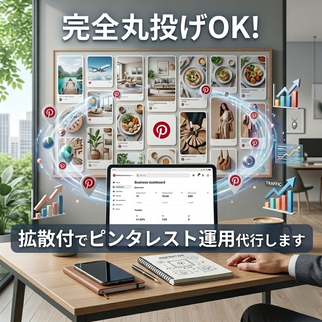 完全丸投げOK！拡散付でピンタレスト運用代行します 他の方とは実績が違う！圧倒的投稿数&独自メソッドで伸ばします イメージ1
