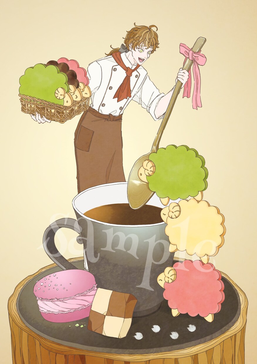 細かい小物雑貨５点付き！キャラ全身絵承ります お洒落な雑貨、動物、食べ物が得意です！動画サイズ対応！ イメージ6