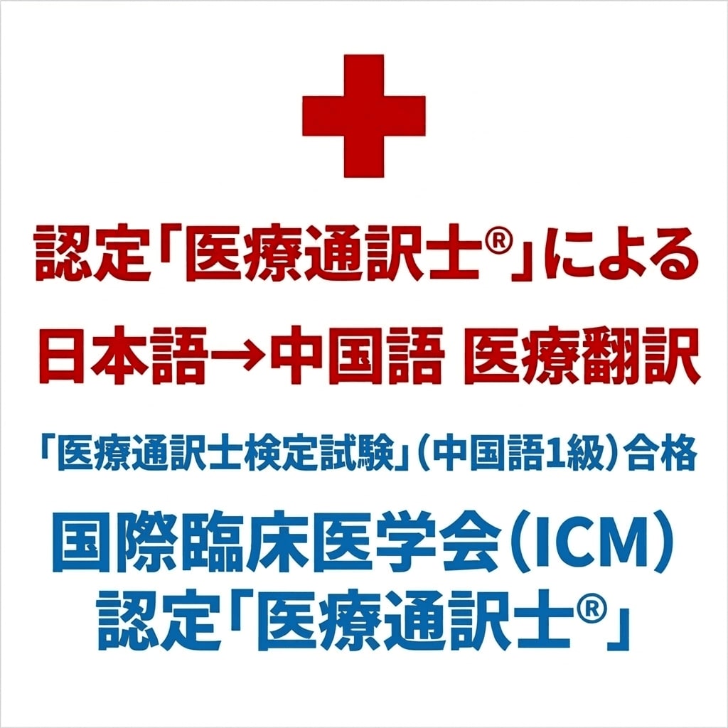 医療翻訳＊日本語→中国語翻訳を承ります 【医療通訳士資格保有】人間ドック、健康診断などの検査報告書 イメージ1