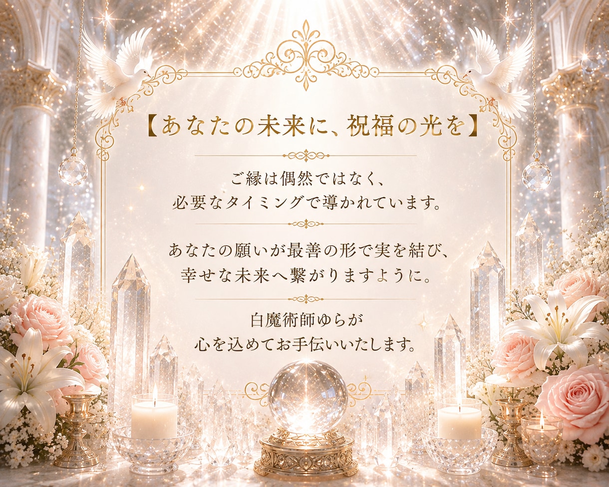 片思い成就✦追われる恋へ白魔術ヒーリングします 恋愛成就・縁結び・恋愛占い｜愛される光の波動を届けます イメージ11