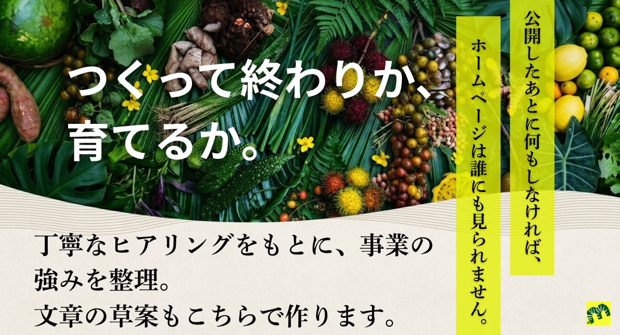 つくって終わりか、育てるか｜ホームページ制作します 上場企業を中心に200サイト実績｜設計から共創します イメージ1