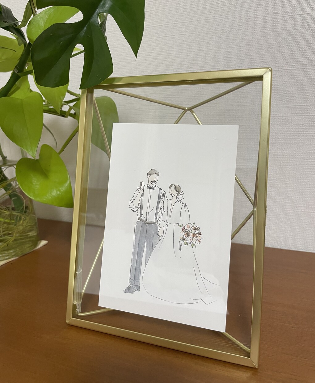 写真からウェディングイラスト描きます 描いたイラストは原本をお渡しします イメージ1