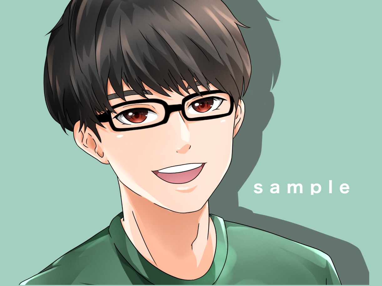 SNS・仕事用に最適！男性イラスト制作します 商用利用OK！柔らかタッチで信頼感ある仕上がりに！！ イメージ9