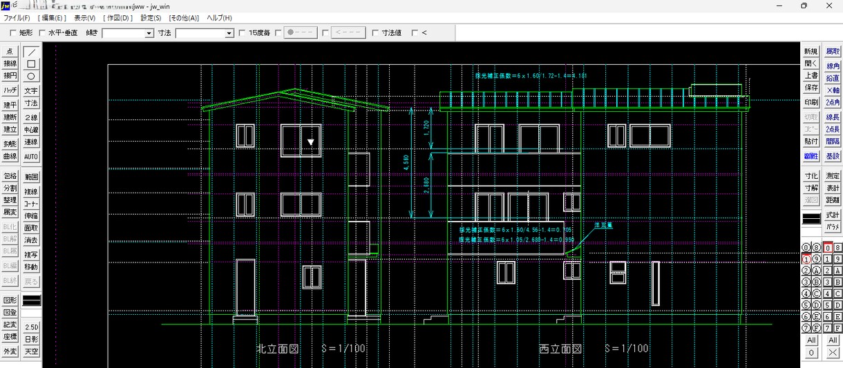 Jw_cadで竣工図/立面図などを作成します 建築士と共に活動しており、丁寧な対応を心がけます。 イメージ3