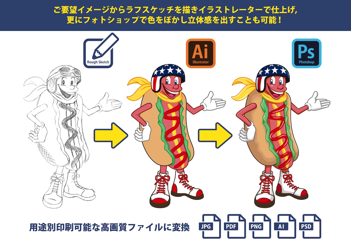 画像をトレースします 荒い画像もトレースし、忠実に再現します イメージ3